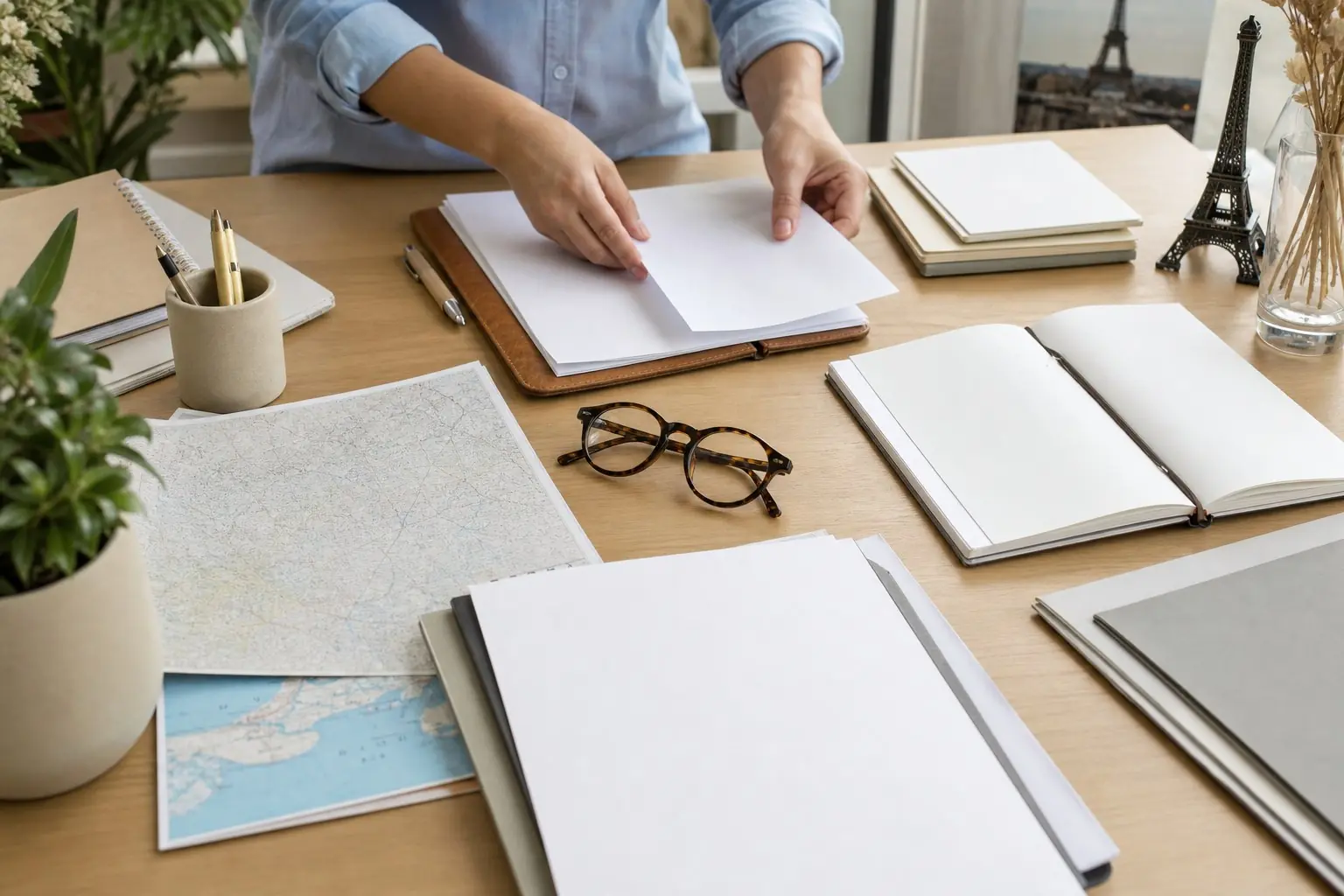 Documents de voyage organisés avec clarté
